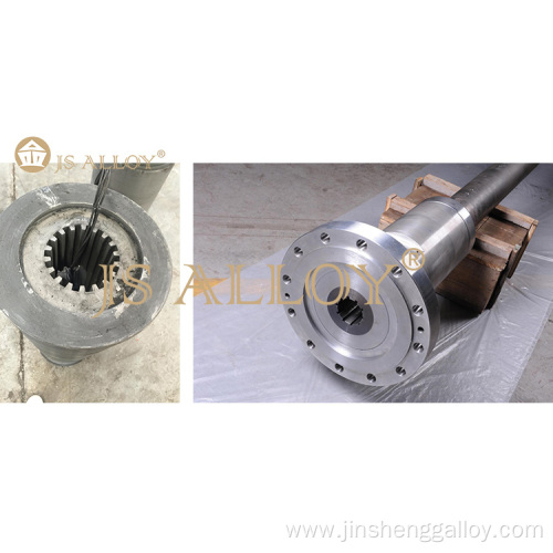 Nitriding Bimetallic high speed high output SKD extruding screw and barrel for pe pipe LD 37:1